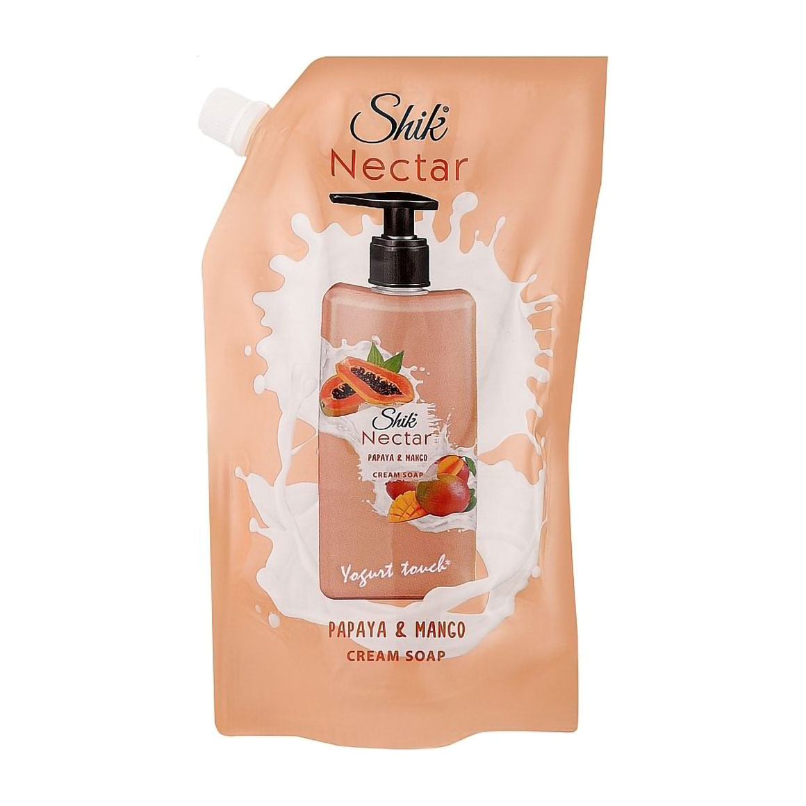 Рідке крем-мило Shik Nectar Cream Soap Папайя та манго, 900 г (дойпак)