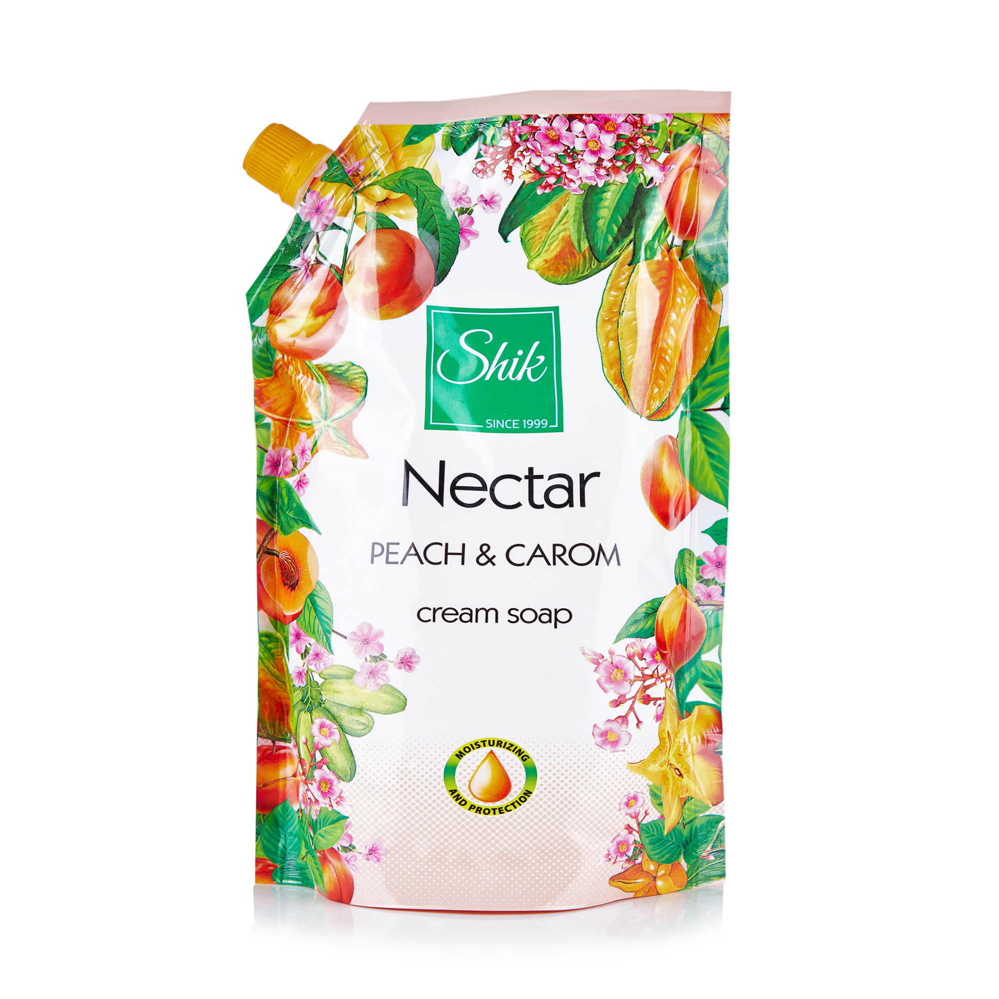 Рідке крем-мило Shik Nectar Персик та карамболь, 460 мл (дойпак)