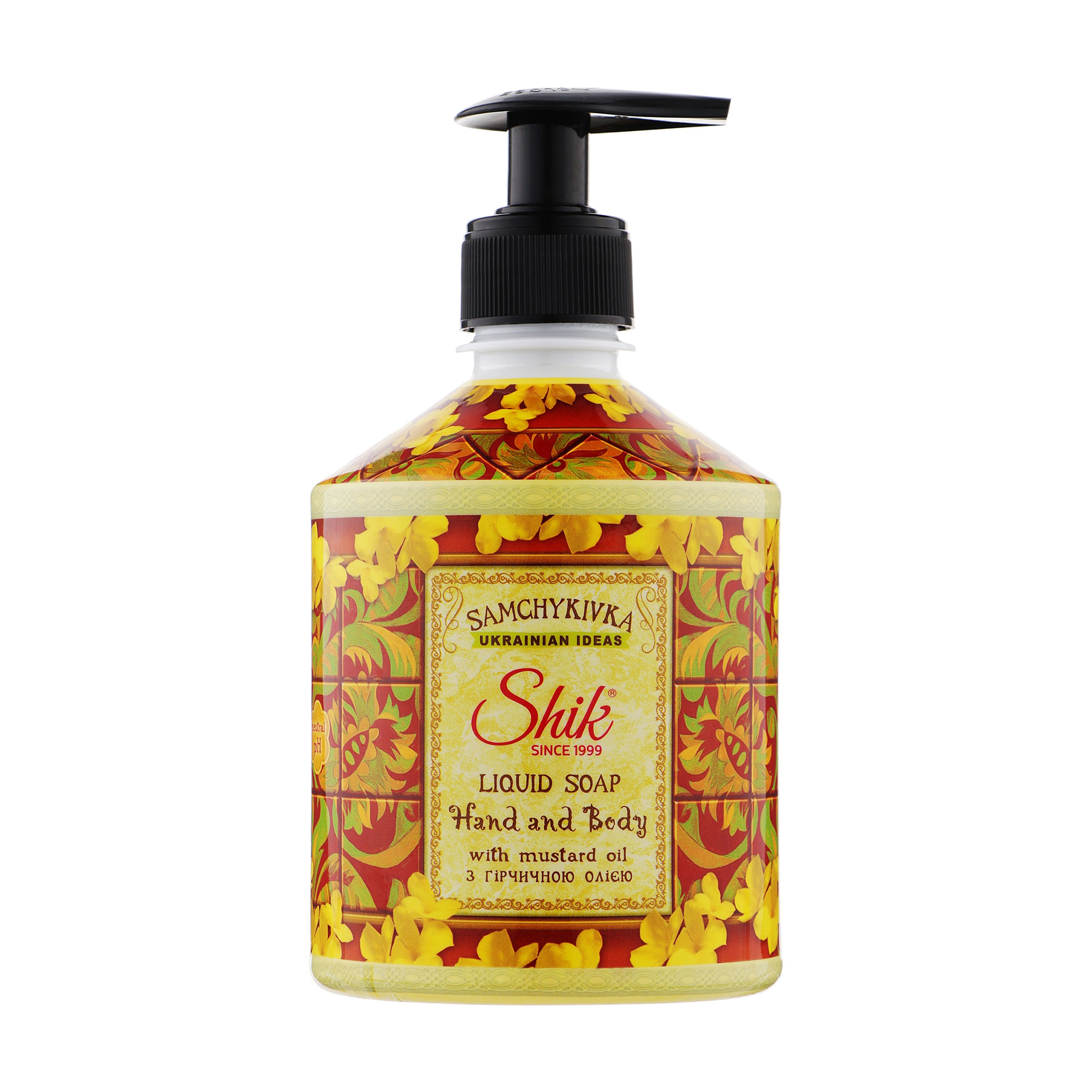 Рідке крем-мило Shik Samchykivka Liquid Soap Hand and Body з гірчичною олією, 500 г